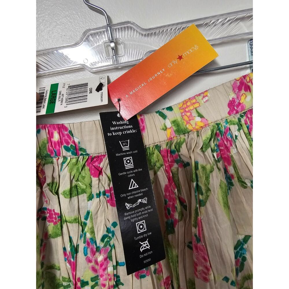 Charter Club Womens Floral Midi Skirt Size L Romantic Cottagecore Bloomcore NWT - Picture 5 of 11